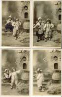 Serie De 12 Photo Cartes  Oeufs De Paques Moulin  Enfants  Enfant - Colecciones, Lotes & Series