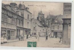 Cpa  76 Seine Maritime Aumale Place Des Moulins Boulangerie Charcuterie - Aumale