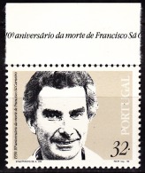 PORTUGAL - 1990,  10.º Aniversário Da Morte De Francisco Sá Carneiro.  32.   ** MNH  MUNDIFIL  Nº 1977 - Unused Stamps