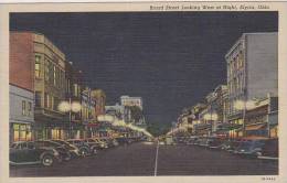 Ohio Elyria Looking West Broad Street Night View - Altri & Non Classificati