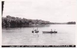 Wisconsin Clintonville Long Lake At Lutheran Church Camp Real Photo RPPC - Andere & Zonder Classificatie