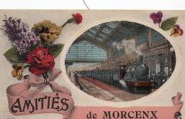 Morcenx 40 Amitiés Carte Ecrite De Morcenx Train En Gare - Morcenx