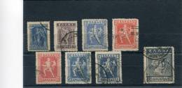 1919-23,1918-Greece- "New Lithographic Values" Complete Set Used - Usati