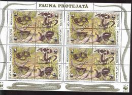 Moldova 1993 - WWF, Snakes, MS With 4 Sets, MNH - Serpents