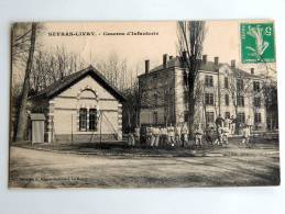 Carte Postale Ancienne : SEVRAN-LIVRY : Caserne D'Infanterie , Animé - Sevran