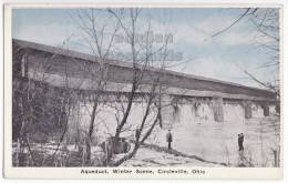 CIRCLEVILLE OH - FROZEN AQUADUCT -c1910-20s Postcard -SCIOTE RIVER WINTER SCENE  [c3730] - Autres & Non Classés