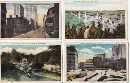 4 X OLD CARD DETROIT - Send To Belgium - Detroit