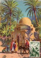 Alger 1951 Scenes Et Types Un Marabout Carte Maximum Oblitère 1ier Jour - Profesiones