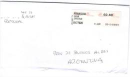 2012  Cover From Portugal To Argentina - Lettres & Documents