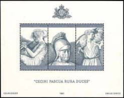 REPUBBLICA DI SAN MARINO 1981 BIMILLENARIO MORTE VIRGILIO BLOCCO FOGLIETTO BLOCK SHEET BLOC FEUILLET MNH - Blocchi & Foglietti