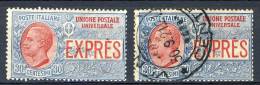 Regno VE3, 1903, Espresso N. 2 Effige Del Re, C. 30 Azzurro E Rosso, MNH E Usato - Express Mail