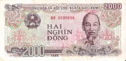 BILLETE DE VIETNAM DE 2000 DONG DEL AÑO 1988  (BANKNOTE) - Viêt-Nam
