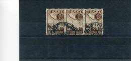 1947-Greece- "Victory Issue" 600dr. UsH On Strip Of 3, W/ "AIGINA -31.4.1948" Type X Postmarks - Marcofilia - EMA ( Maquina De Huellas A Franquear)