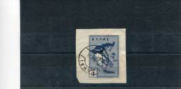 1930-Greece- "Independence/Heroes" 4dr. Stamp Used On Fragment, W/ "THIVAI -14.2.1931" Type XVI Postmark - Postmarks - EMA (Printer Machine)