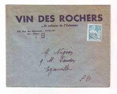 TIMBRE. LETTRE. PREOBLITERES. VIN DES ROCHERS.  PARIS. - 1953-1960