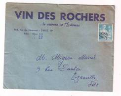 TIMBRE. LETTRE. PREOBLITERES. VIN DES ROCHERS.  PARIS. - 1953-1960