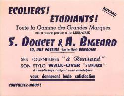 Buvard Réf.011. Librairie S. Doucet & A. Bigeard - Papeterie