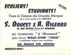 Buvard Réf.012. Librairie S. Doucet & A. Bigeard - Papeterie