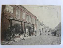 CPA (89) Yonne - CHAMPIGNY - Rue Des Nouzeaux Et Maison DONSBACK GUILLOT Draperie Mercerie, Animation 1905 - Champigny