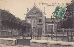 CPA EPINAY SOUS SENART 91 MAIRIE ECOLE 1909 - Epinay Sous Senart