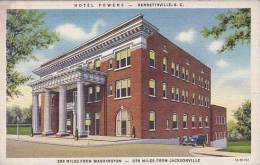 South Carolina Bennettsville Hotel Powers Curteich - Bennetsville