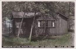 Wisconsin Cable Lake Namakagon Northern Cottage Beaver Point Camp 1953 Real Photo - Andere & Zonder Classificatie