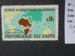 ZAÎRE  ( O )  De  1973   "   III Eme  Foire Internationale De  KINSHASA    "   N° 834      1 Val . - Gebruikt