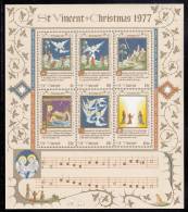 St. Vincent MNH Scott #514a Souvenir Sheet Of 6 While Shepherds Watched Their Flocks - Christmas Hymn - St.Vincent (...-1979)