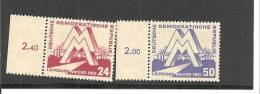 DDRSP024/ Mi.Nr.282-83**/ Messe Leipzig 1951, Seitenrand - Ungebraucht