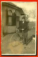 En L´ état PHOTO Homme Vélo Chien - Wielrennen