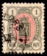 FINLAND - 1890 - Mi 32Aa - COAT OF ARMS 1 MARK - Gebruikt