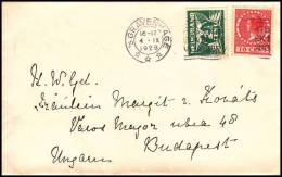 Netherlands 1929, Cover To Hungary - Lettres & Documents