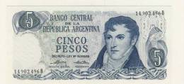 BILLET # ARGENTINE # 1974/1976  # 5 PESOS # CINCO PESOS  # GENERAL BELGRANO - Argentinien