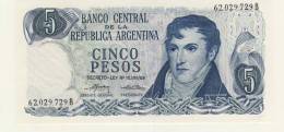 BILLET # ARGENTINE # 1974/1976  # 5 PESOS # CINCO PESOS  # GENERAL BELGRANO - Argentine