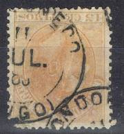 Sello 15 Cts Alfonso XII 1882, Fechador Trebol MONDOÑEDO (Lugo), Num 210 º - Used Stamps