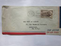 Lettre AOF Afrique Occidentale Française Ex Colonie OMEC 22/4/1952 Abidjan RP Côte D'Ivoire Pour Marseille Par Avion - Cartas & Documentos