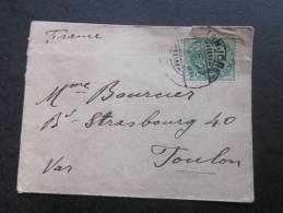 1907 United Kingdom UK British Colony India India Mignonette Letter Cover Letter Brief To Toulon France - 1902-11 Koning Edward VII