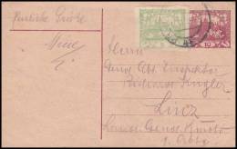 Czechoslovakia 1919, Uprated Postal Stationery Praha To Linz - Brieven En Documenten