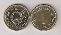 Yugoslavia 1 Dinar 1986. KM#86 - Joegoslavië