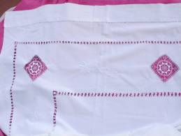 DRAP Ancien Brodé, Ajouré Et Monogrammé 204 X 302 - EXCEPTIONNEL - Sabanas/Cubrecamas