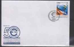 O) 2013 CUBA,  CAMARA DE COMERCIO, MERCURIO GOD OF COMMERCE AND FLAG, FDC MNH. - FDC