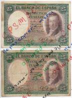 Billet 25 Pesetas Veinticinco 25 Avril 1931 - VICENTE LOPEZ - 25 Peseten