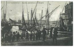 CARTOLINA - CIVITAVECCHIA - BARCHE PESCHERECCE - VIAGGIATA NEL 1918 ( RACCOLTA R. GABRIELLI ) - Civitavecchia