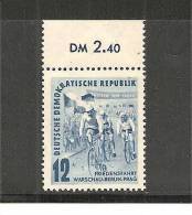 DDRSP044/ Mi.Nr.307**/ Radfernfahrt 1952, Oberrand - Ungebraucht