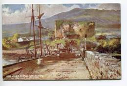 Watercolour King's John Castle, Carlingford Co. Louth Publ. McCorquodale To Hull (London& North Western Railway) - Louth