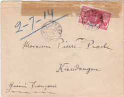 SENEGAL - 1914 - ENVELOPPE (ETAT MEDIOCRE) De DAKAR Pour KISSIDOUGOU (GUINEE) - TYPE FAIDHERBE - Cartas & Documentos