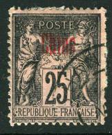 China France P.O. 1890s 25c "CHINE" Overprint&"SHANGHAI" Cds VFU - Other & Unclassified