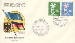 GERMANY 1958 EUROPA CEPT FDC  / BONN 1 B / - 1958