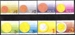 PORTUGAL - 2002,  Euro.  ( Série, 8 Valores )  ** MNH  MUNDIFIL  Nº  2834/41 - Unused Stamps