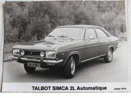 Automobile - Photo  De La Voiture : TALBOT SIMCA  - 2L - Automatique - Car Racing - F1